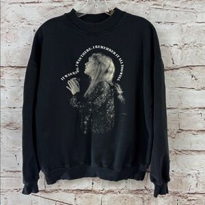 Taylor Swift Eras Tour Sweatshirt Black “All To Well” Concert Swifty